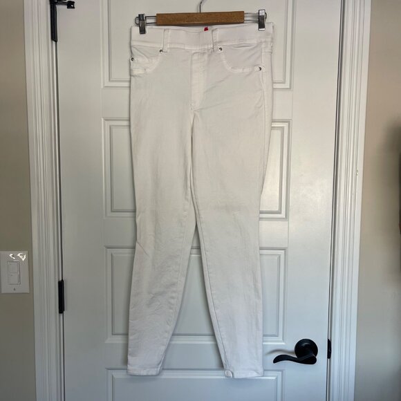 SPANX EveryWear Ankle Skinny Jeans Women's Size Medium Shapewear White Stretch - Picture 4 of 15